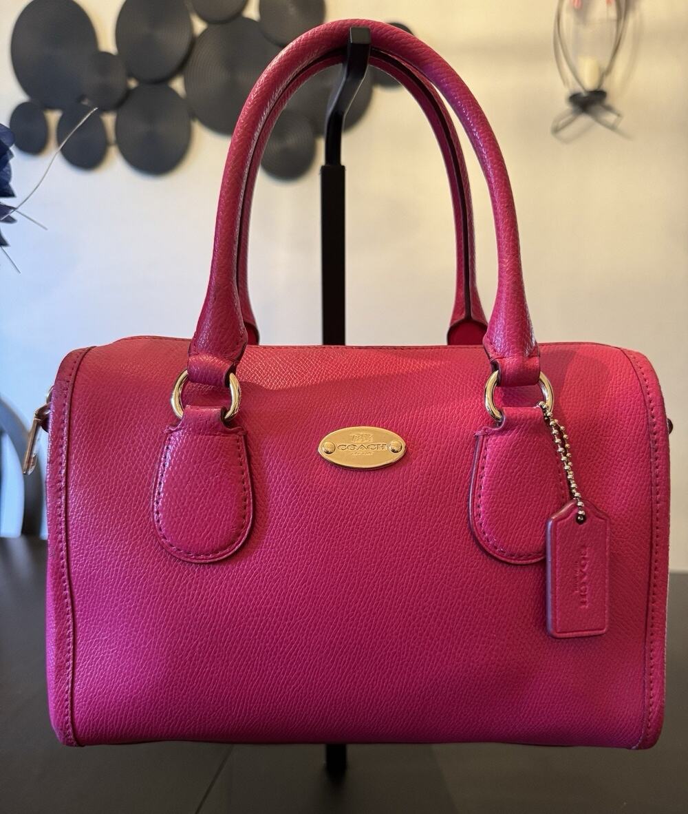 Coach Mini Bennett Satchel In Vibrant Pink